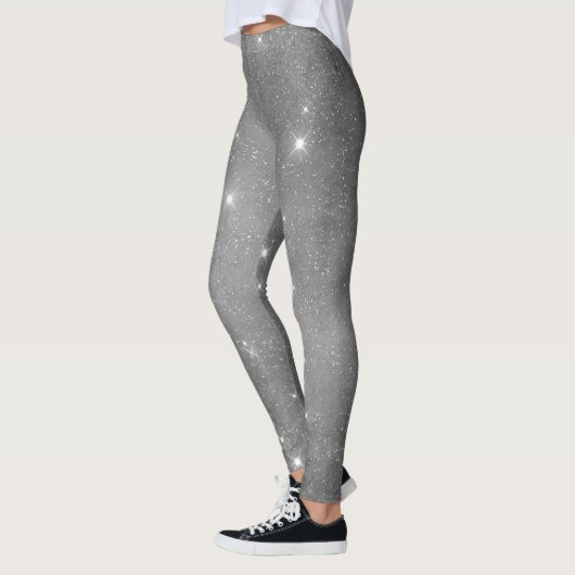 Zilveren Sparkle Girly Star Leggings (Links)