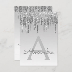 Zilveren Sparkle Glitter Sweet Zestien Verjaardag Kaart