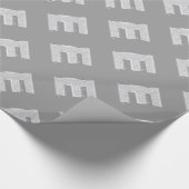 Zilveren Sparkle Letter E Cadeaupapier (Hoek)