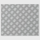 Zilveren Sparkle Letter S Cadeaupapier (Vlak)