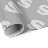 Zilveren Sparkle Letter S Cadeaupapier (Rol Hoek)