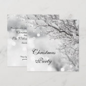 Zilveren Sparkle Winter Kerstfeest Kaart (Voorkant / Achterkant)