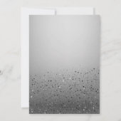 Zilveren Sparkly Glitter Sweet 16 Crown Party Kaart (Achterkant)