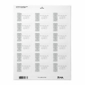 Zilveren spiraalrand etiket (Full Sheet)