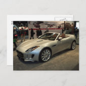 Zilveren Sportwagen Briefkaart (Voorkant / Achterkant)