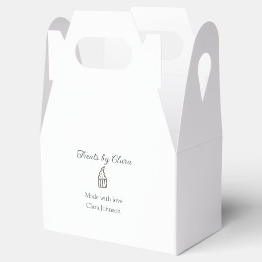 Zilveren sprankel traktaties bakkerij gemaakt met  bedankdoosjes (Geopend)