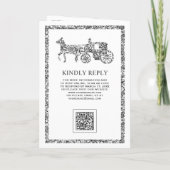 Zilveren Sprookjeskasteel Koets QR Code Bruiloft (Achterkant)