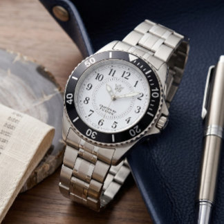 Zilveren Stalen Duiker Horloge Zwart Kralen Kroon