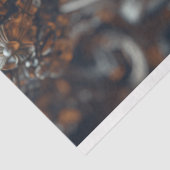 Zilveren stalen schedel Regal gekroond Decoupage Tissuepapier (Detail)