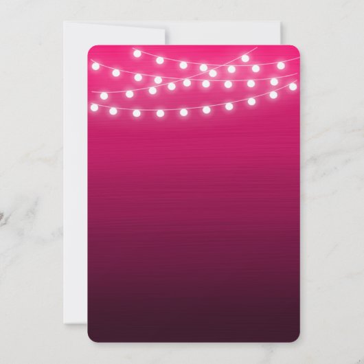Zilveren Star String Lichtroze Verloop Verjaardag Kaart (Achterkant)