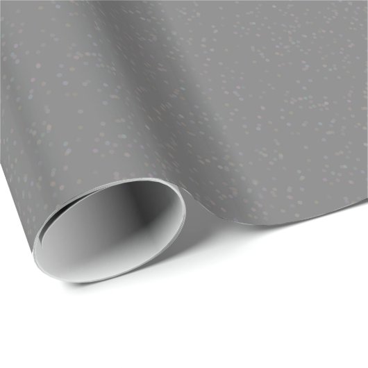 Zilveren Stardust Confetti Cadeaupapier (Rol Hoek)