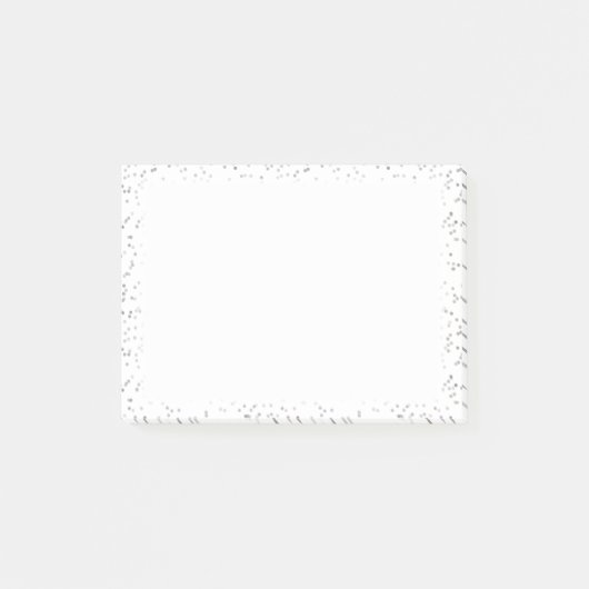 Zilveren Stardust Confetti Huwelijksplanner Post-it® Notes (Voorkant)