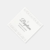 Zilveren Stardust Doop Christening Servet (Hoek)