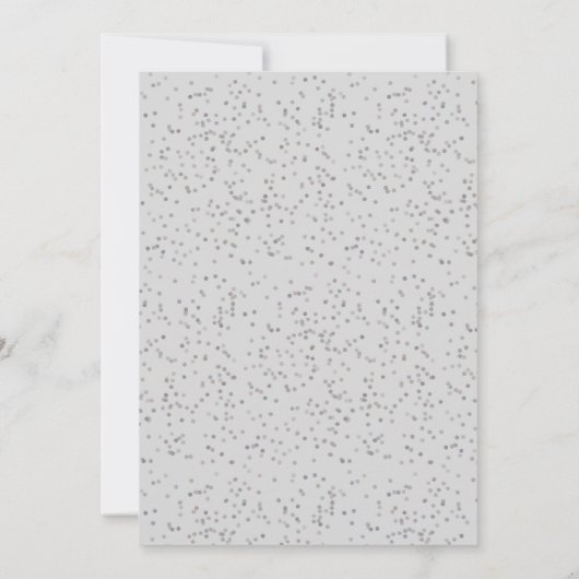 Zilveren Stardust Doop Save The Date (Achterkant)