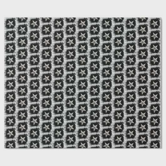 "Zilveren Ster" Kerstthema Cadeaupapier (Vlak)