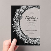 Zilveren Ster Krans Kerstfeest Acryl Uitnodigingen (Insitu (Draagbaar))