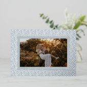 Zilveren sterren Blauw Boho foto Folie Feestdagenkaart (Staand Voorkant)