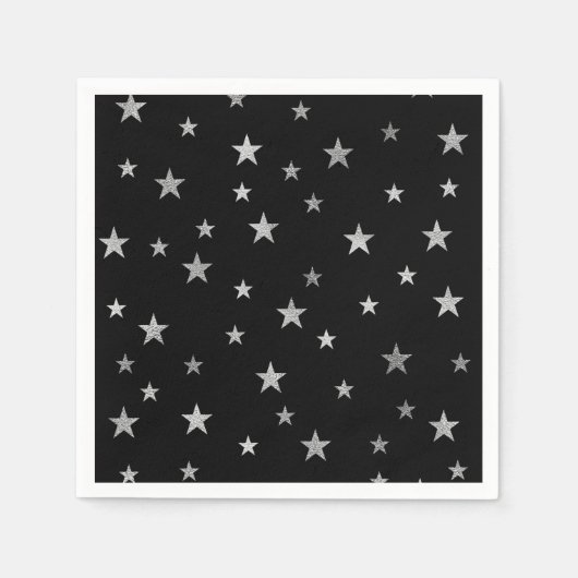 Zilveren sterren en zwart servet (Voorkant)