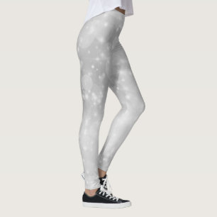 Zilveren sterren glanzend retro leggings