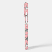 Zilveren sterren op de schelproze Case-Mate iPhone case (Achterkant / Links)