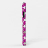 Zilveren sterren op een paars amethyst Case-Mate iPhone case (Achterkant/rechts)