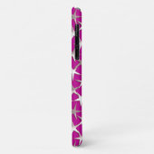 Zilveren sterren op een paars amethyst Case-Mate iPhone case (Achterkant/links)