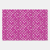 Zilveren sterren op, Paars, kobalt Blue en Emerald Inpakpapier Vel (Voorkant)