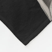 Zilveren sterren op zwarte fleece deken (Hoek)