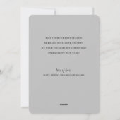 Zilveren sterren op zwarte kerst, niet-foto feestdagenkaart (Achterkant)