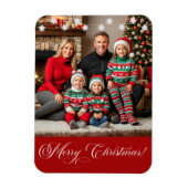 Zilveren Sterren Speciale Kerst Familie Foto Magneet (Verticaal)