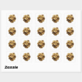 Zilveren sticker met grillig cadeauontwerp (Vel)