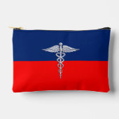 Zilveren Stijl Caduceus Medisch Symbool Liga Etui (Voorkant)