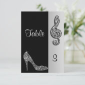 Zilveren Stiletto & Drieklank Kaart (Staand voorkant)