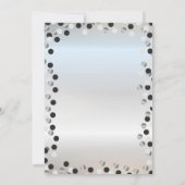 Zilveren Stippen, glas, ballon, zoet 16-partij Kaart (Achterkant)