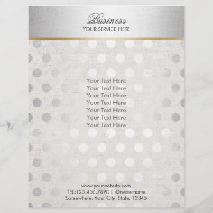 Zilveren Stippen Klasse Linen Salon Spa Brochures