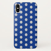 Zilveren stippen op een koningsblauwe achtergrond. Case-Mate iPhone case (Achterkant)