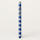 Zilveren stippen op een koningsblauwe achtergrond. Case-Mate iPhone case (Achterkant/links)