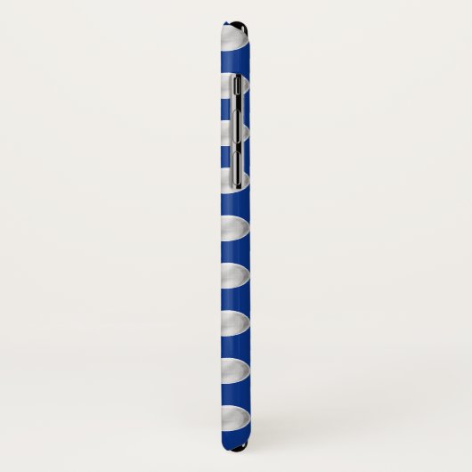 Zilveren stippen op een koningsblauwe achtergrond. Case-Mate iPhone case (Achterkant/links)