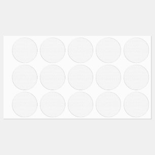Zilveren Stippenpatroon Ronde Onderzetter Set Labels