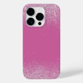 Zilveren stof en roze telefoonhoes Case-Mate iPhone case (Achterkant)
