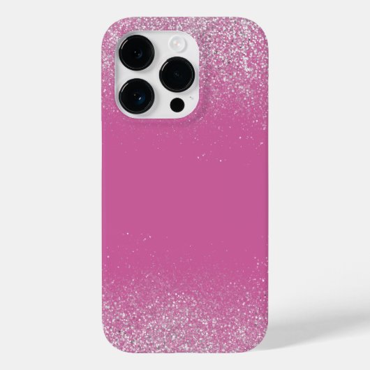 Zilveren stof en roze telefoonhoes Case-Mate iPhone case (Achterkant)