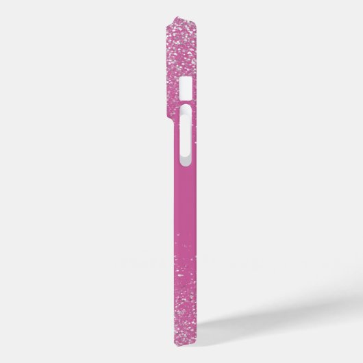 Zilveren stof en roze telefoonhoes Case-Mate iPhone case (Achterkant / Links)