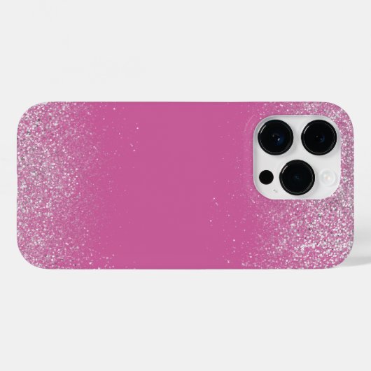 Zilveren stof en roze telefoonhoes Case-Mate iPhone case (Achterkant (horizontaal))