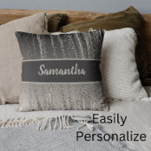 Zilveren Streaks Metallic Stripe Modern Elegant Kussen