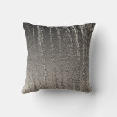 Zilveren Streaks Metallic Stripe Modern Elegant Kussen (Achterkant)