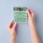 Zilveren strook - Zwarte kakkerlak - ongediertebes Flyer (Hand)