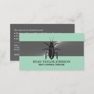 Zilveren strook - Zwarte kakkerlak - ongediertebes Visitekaartje