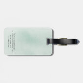 Zilveren Succulenten Groene Initialen Bagage Label (Achterkant horizontaal)