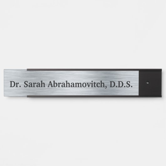 Zilveren tandheelkundige tandheelkundige Dentistis Deurbordje (Voorkant)