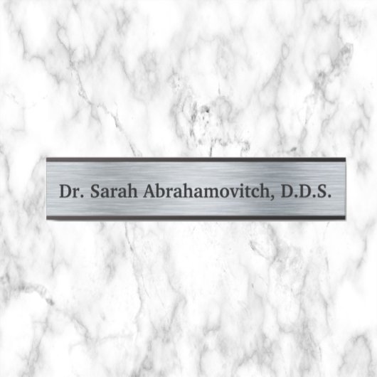 Zilveren tandheelkundige tandheelkundige Dentistis Deurbordje